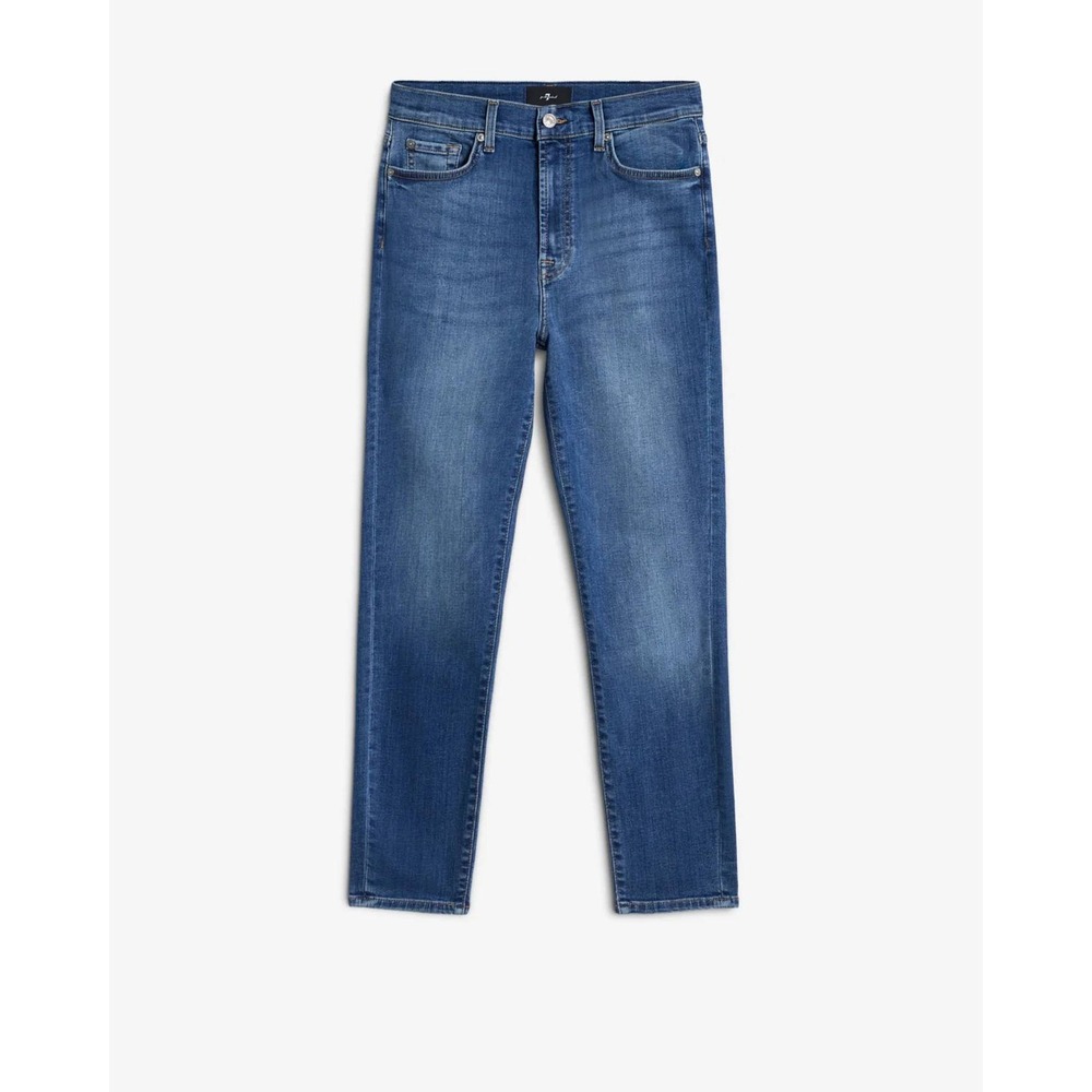 7 For All Mankind High Waist Ankle Skinny‎ Jeans Blue 24 New Without Tags